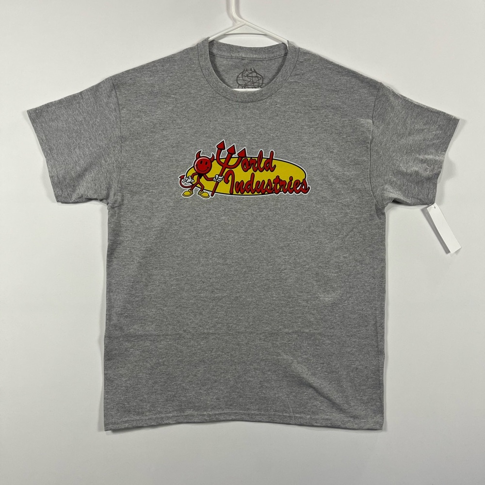 World Industries Gray T-Shirt (Brand New Condition) 90s Retro/Vintage Skateboard